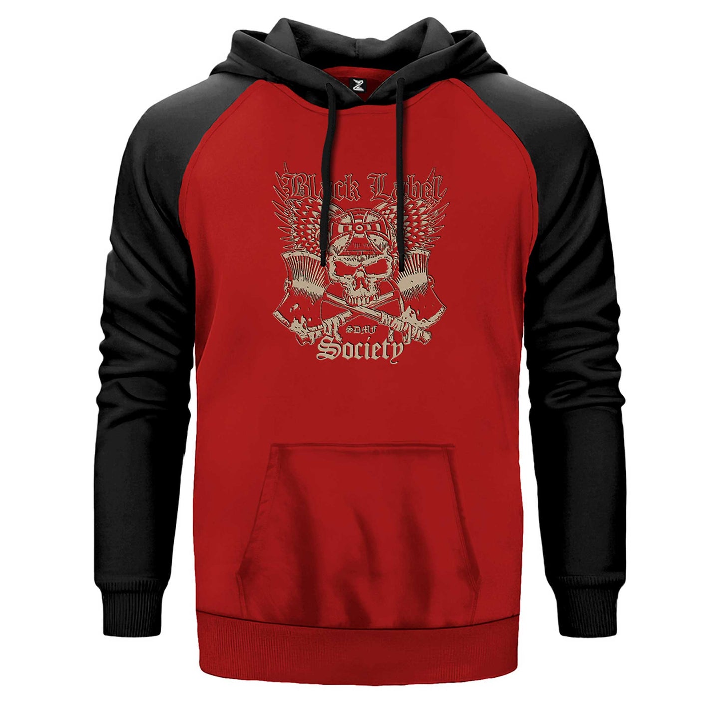Black Label Society Skull Classic Çift Renk Reglan Kol Sweatshirt