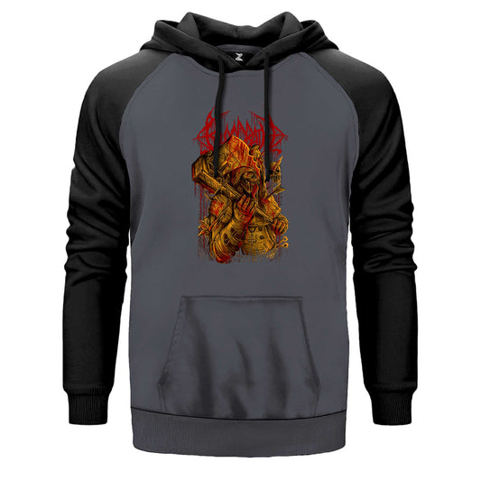Bloodbath Skull Çift Renk Reglan Kol Sweatshirt
