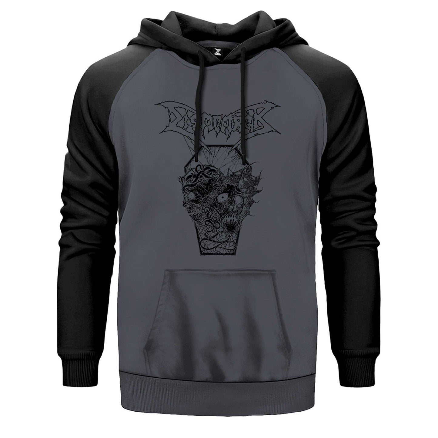 Dismember Skull Çift Renk Reglan Kol Sweatshirt