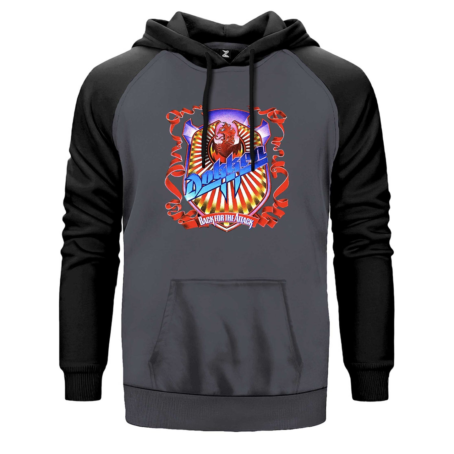 Dokken Back for the Attack Çift Renk Reglan Kol Sweatshirt
