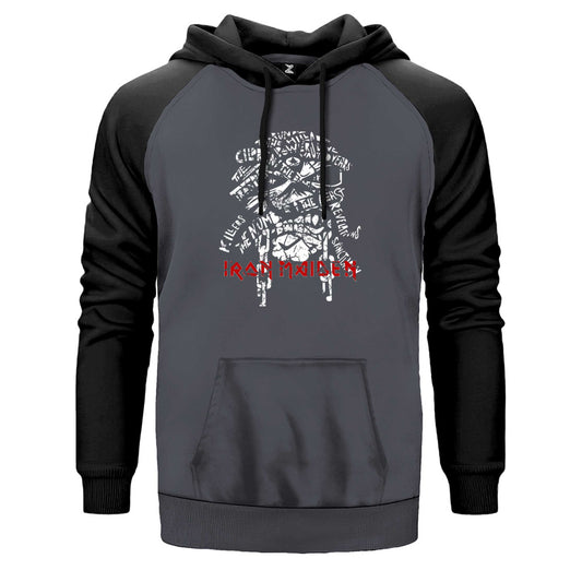 Iron Maiden Long Sleeve Çift Renk Reglan Kol Sweatshirt