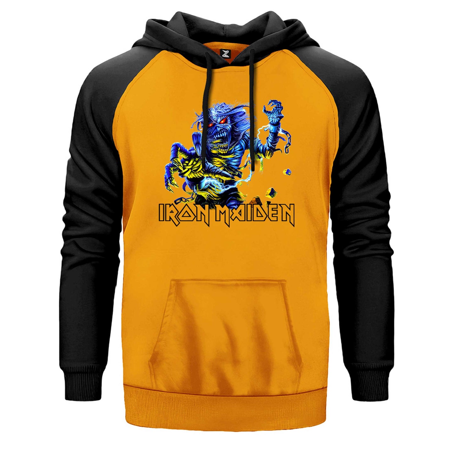 Iron Maiden Sleeve Çift Renk Reglan Kol Sweatshirt