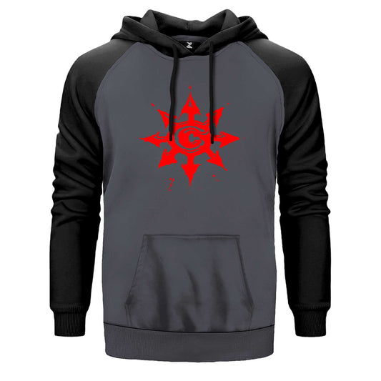 Chimaira Logo Red Çift Renk Reglan Kol Sweatshirt