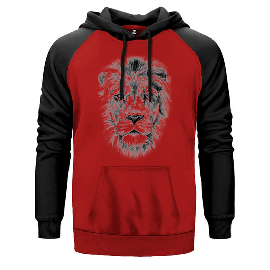 Lion Face Çift Renk Reglan Kol Sweatshirt
