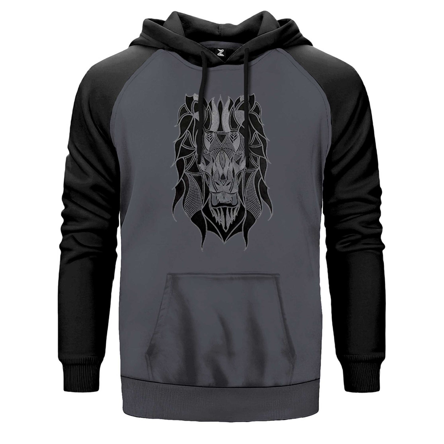 Lion Mozaik Çift Renk Reglan Kol Sweatshirt
