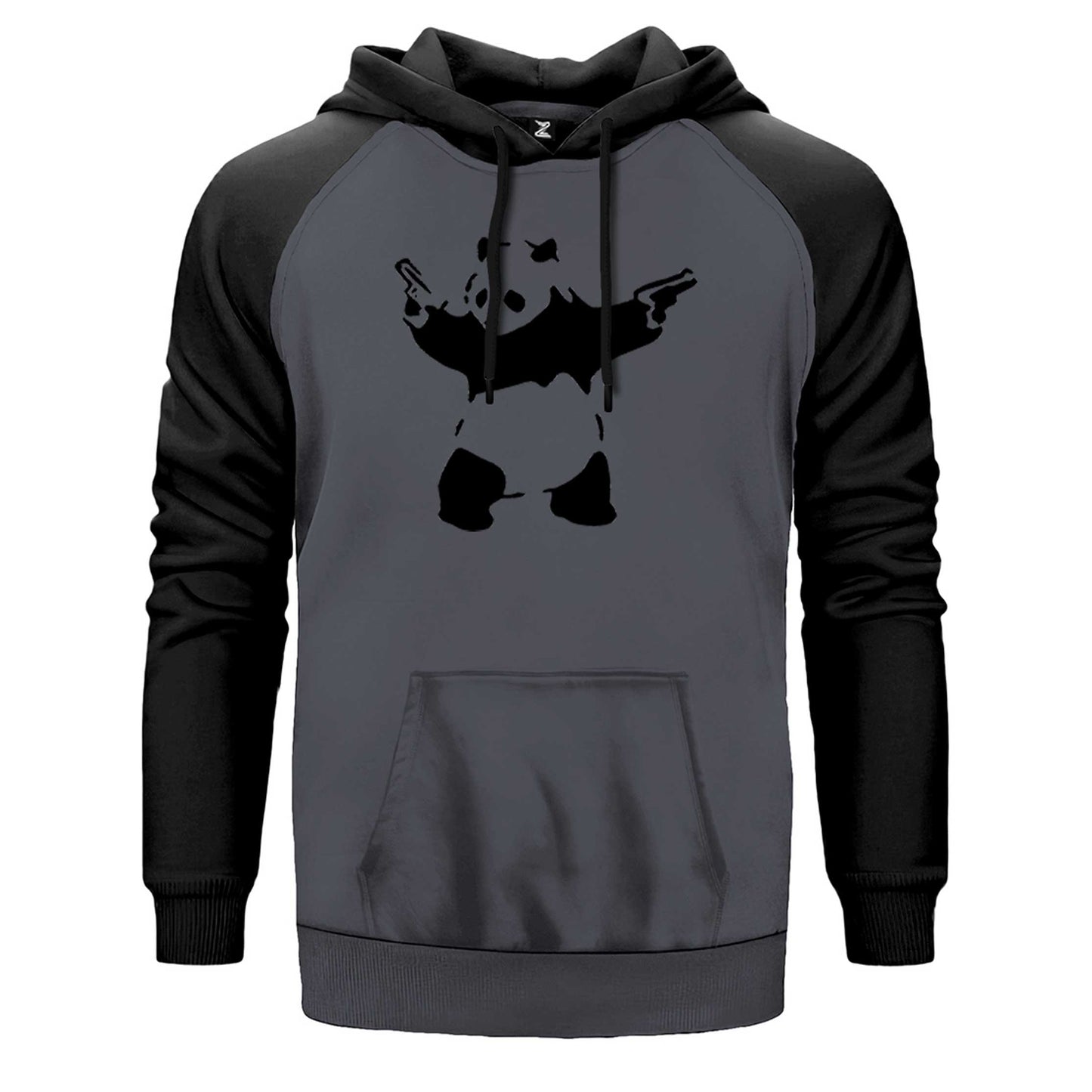 Panda Guns Çift Renk Reglan Kol Sweatshirt