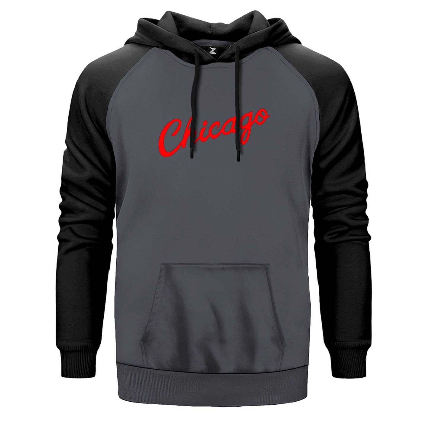 Chicago Yazı Çift Renk Reglan Kol Sweatshirt