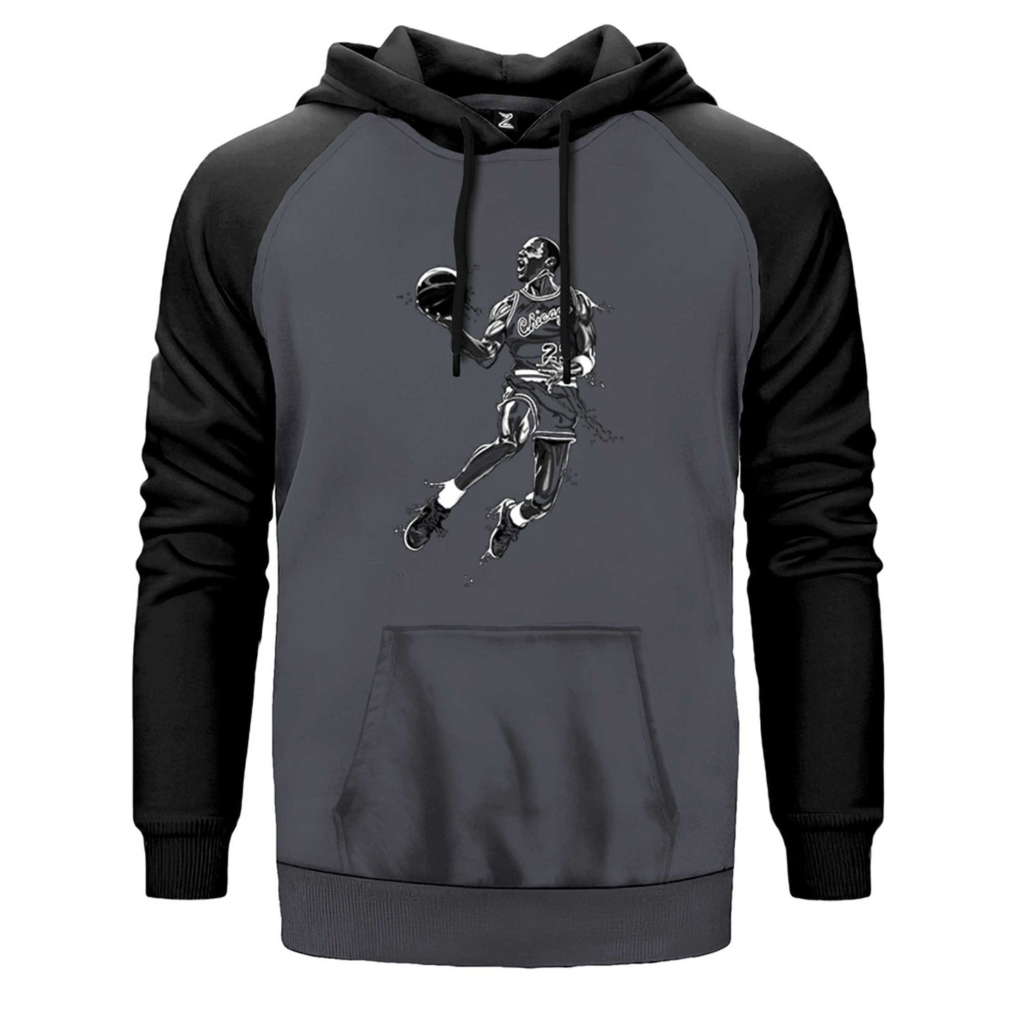 Michael Jordan Black Çift Renk Reglan Kol Sweatshirt