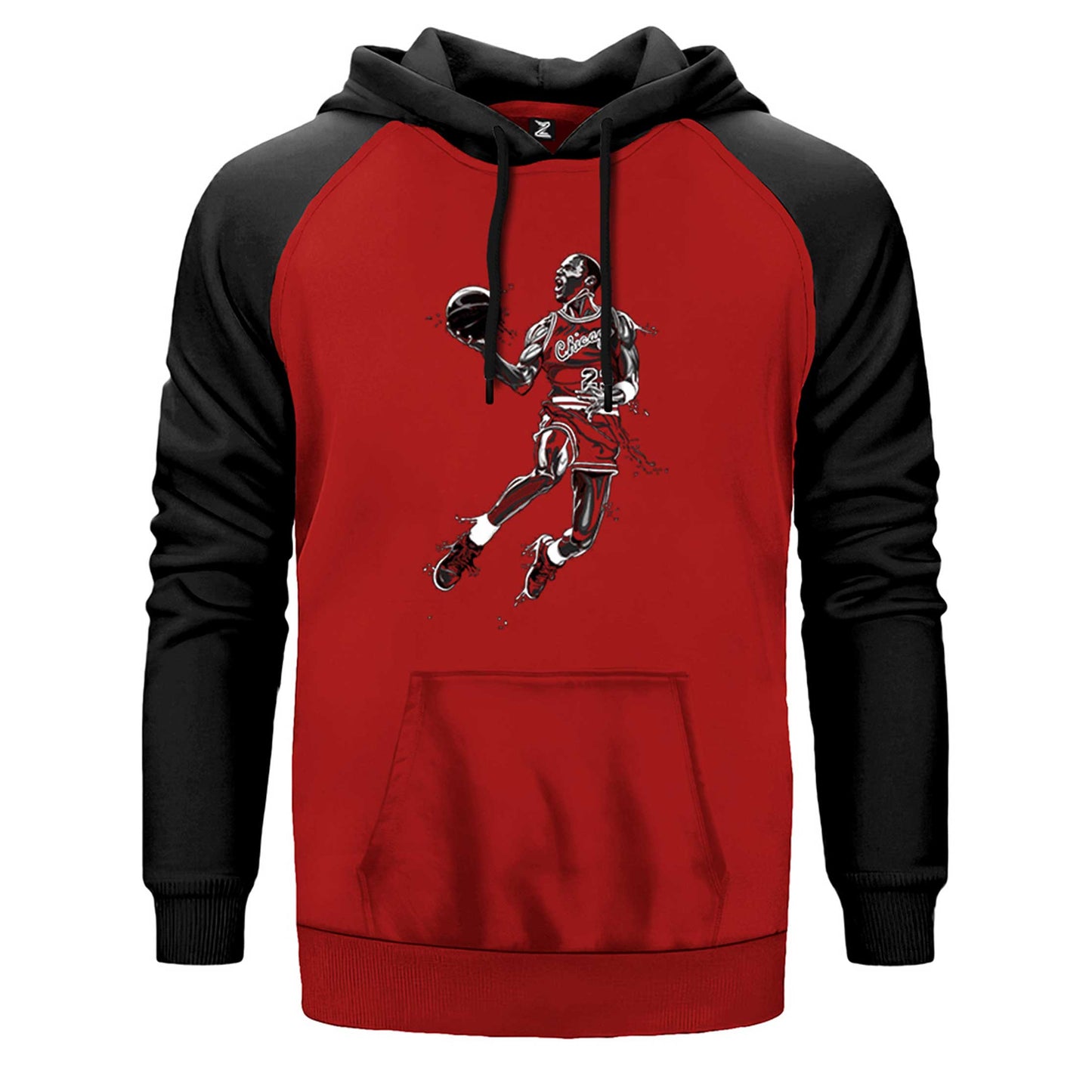 Michael Jordan Black Çift Renk Reglan Kol Sweatshirt