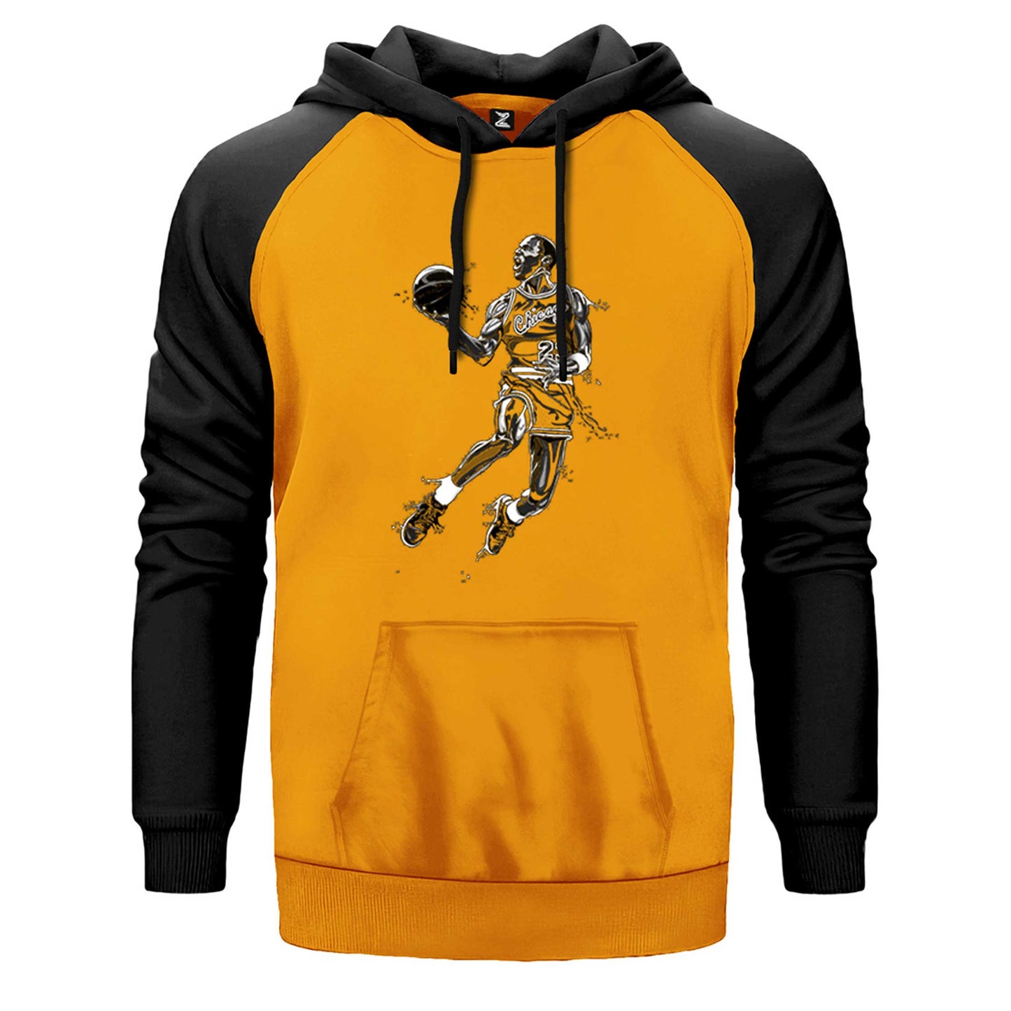 Michael Jordan Black Çift Renk Reglan Kol Sweatshirt