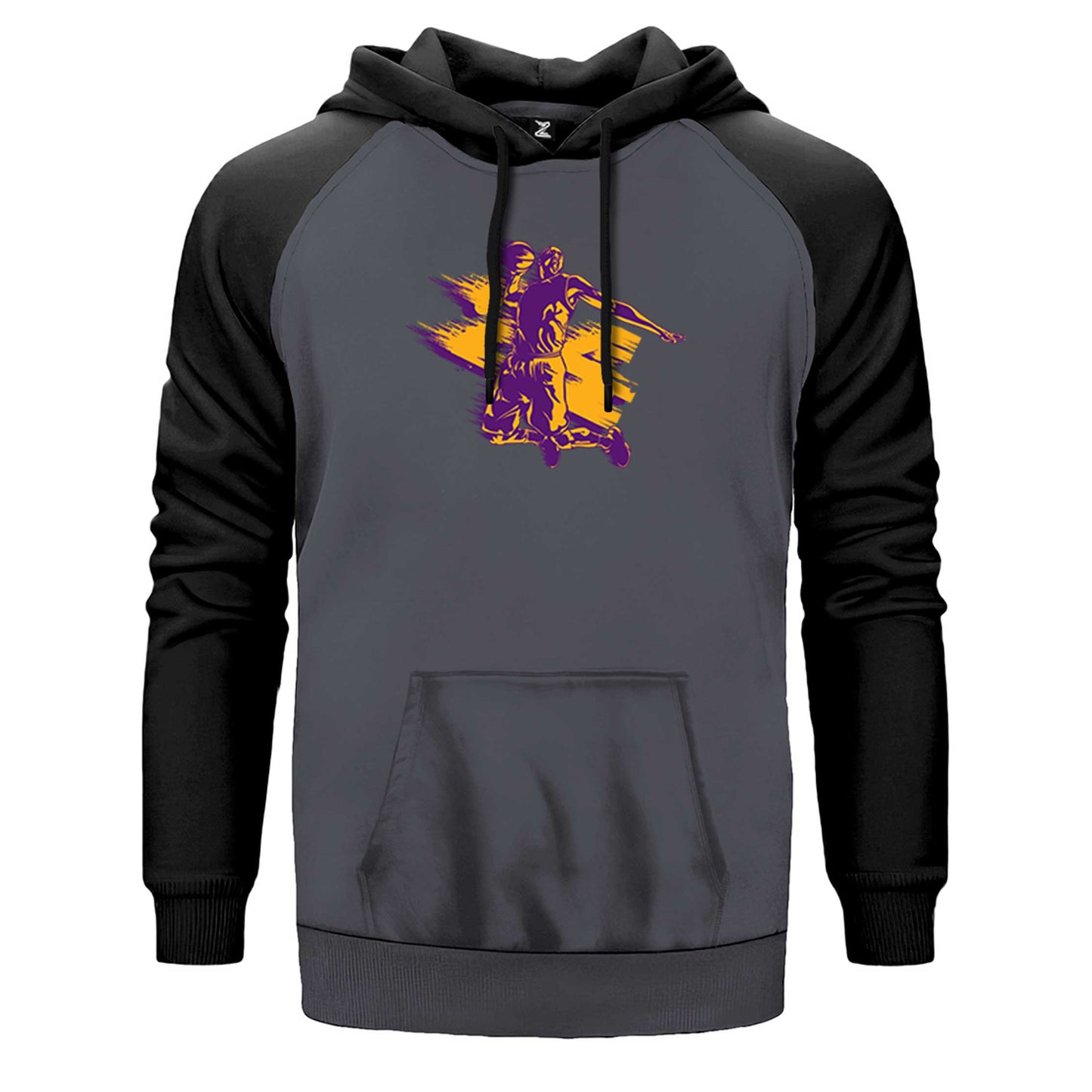 Kobe Bryant Silhouette Çift Renk Reglan Kol Sweatshirt