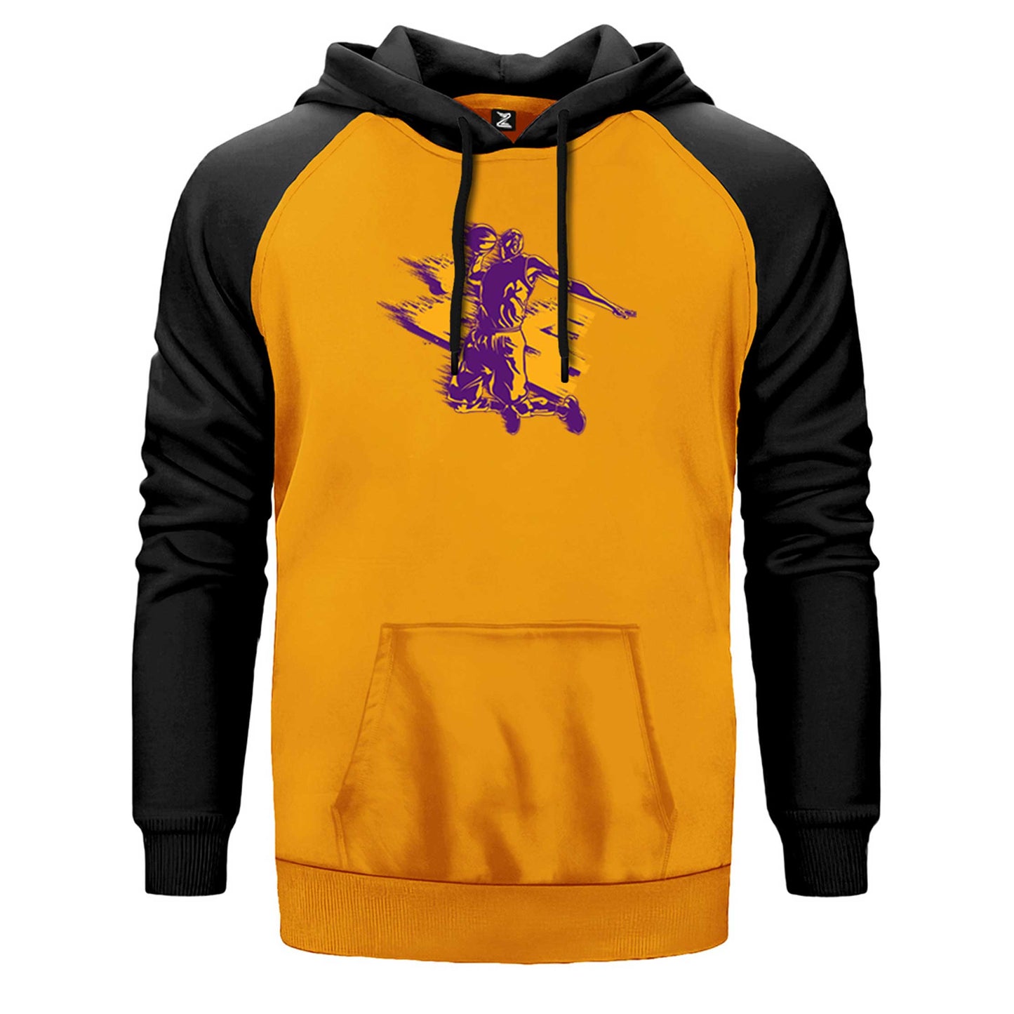 Kobe Bryant Silhouette Çift Renk Reglan Kol Sweatshirt