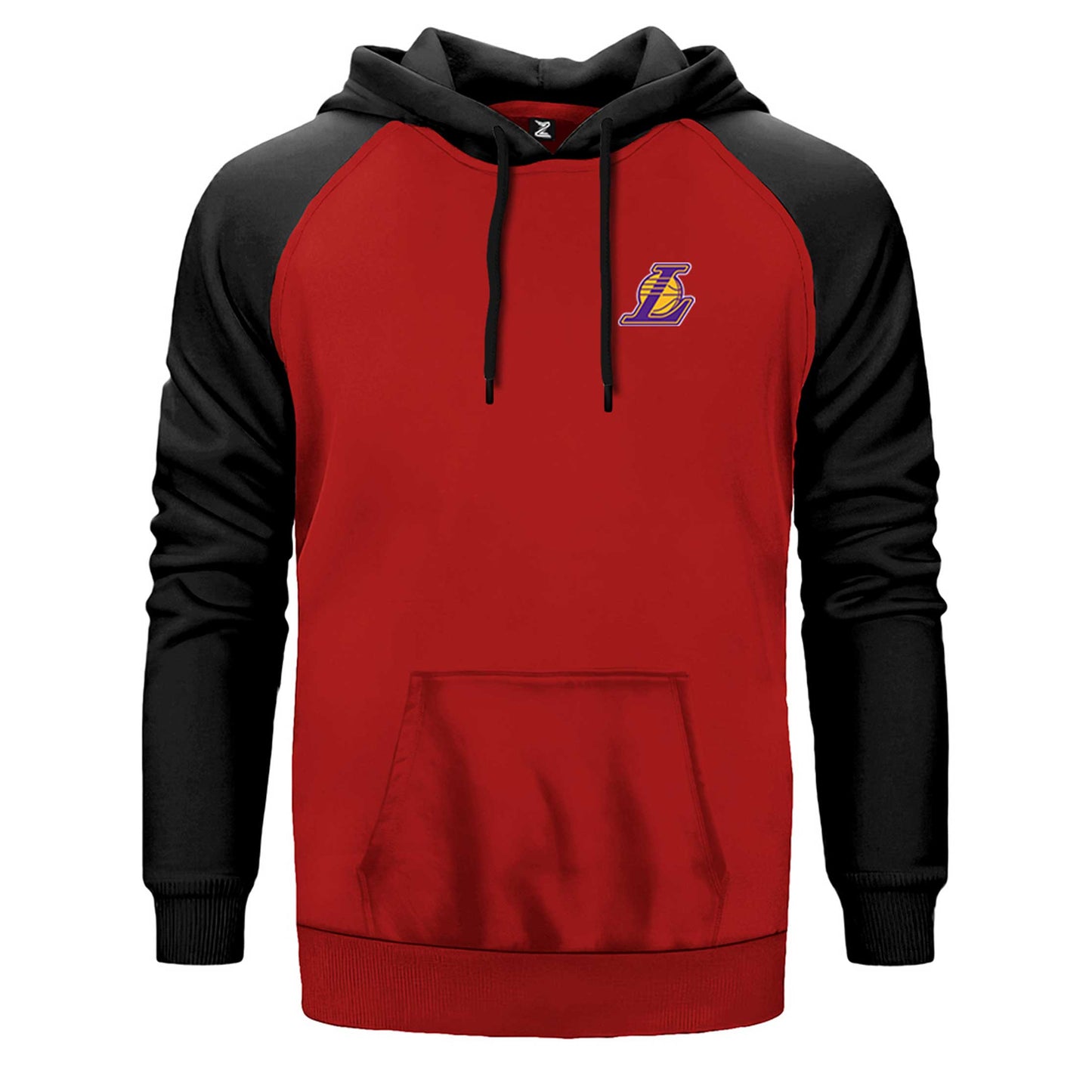 Los Angeles Lakers Logo Çift Renk Reglan Kol Sweatshirt