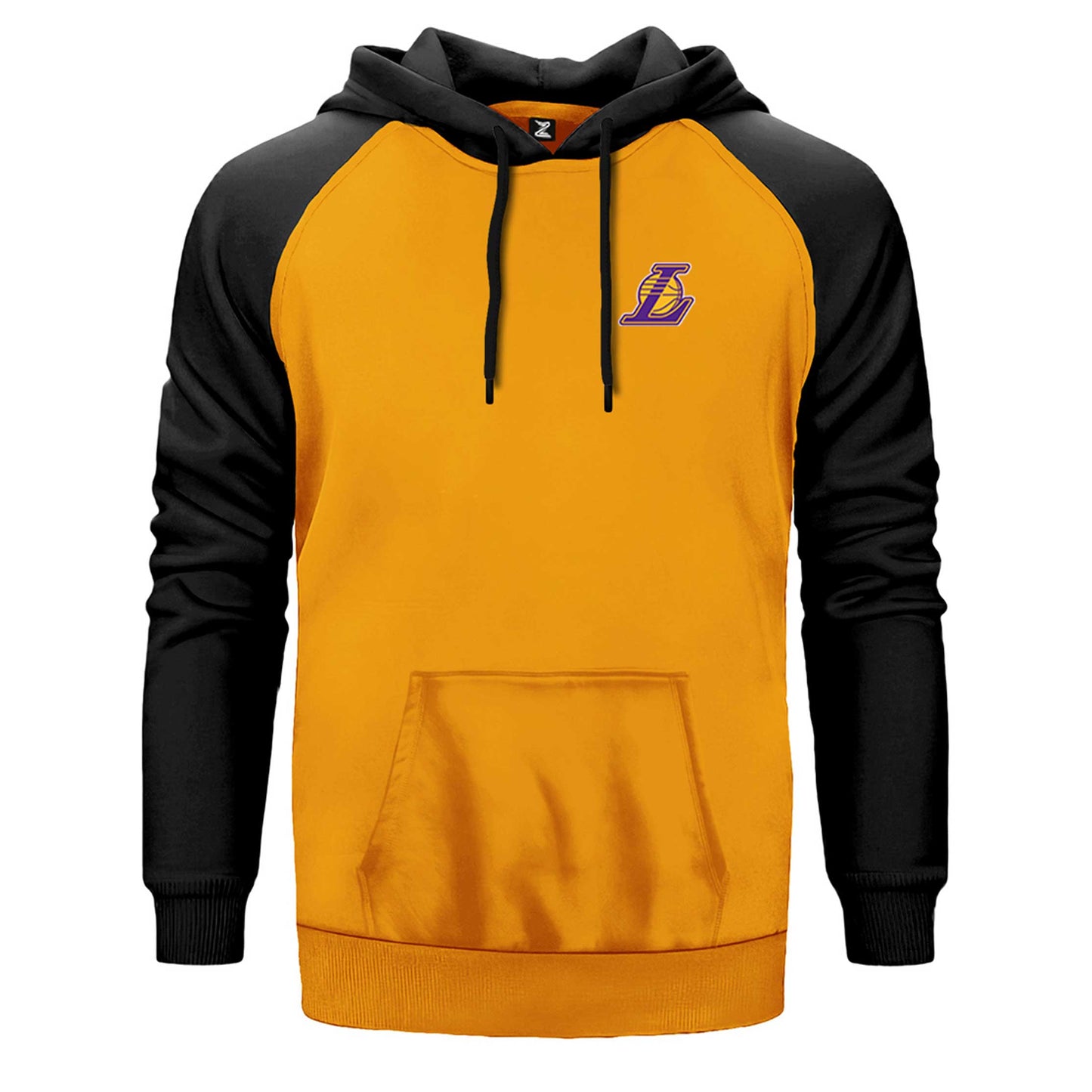 Los Angeles Lakers Logo Çift Renk Reglan Kol Sweatshirt