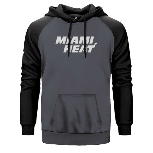 Miami Heat White Çift Renk Reglan Kol Sweatshirt