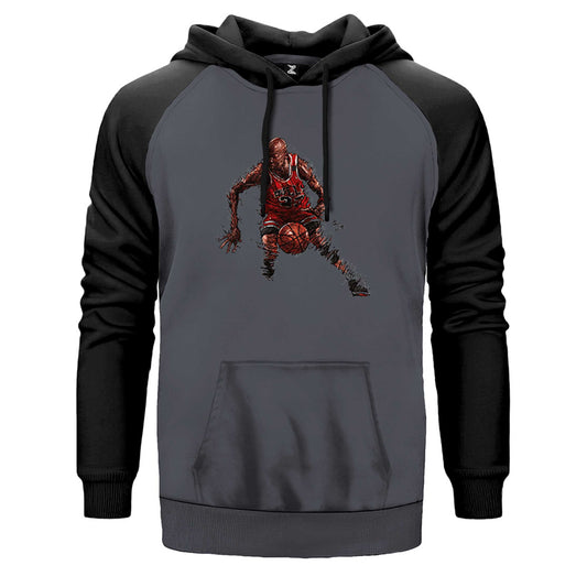 Micheal Jordan 23 Silhouette Çift Renk Reglan Kol Sweatshirt