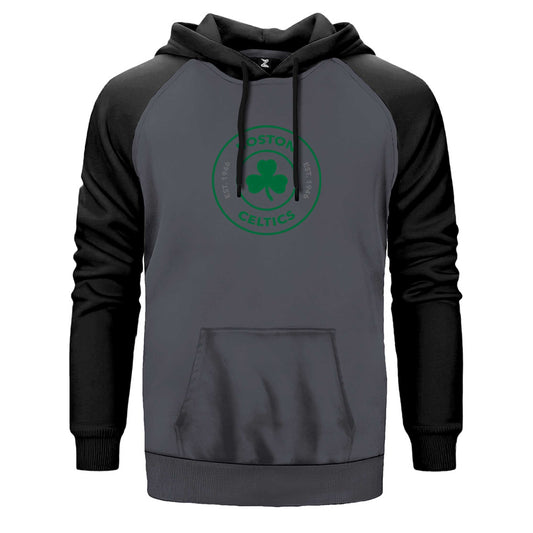 Boston Celtics Logo Çift Renk Reglan Kol Sweatshirt