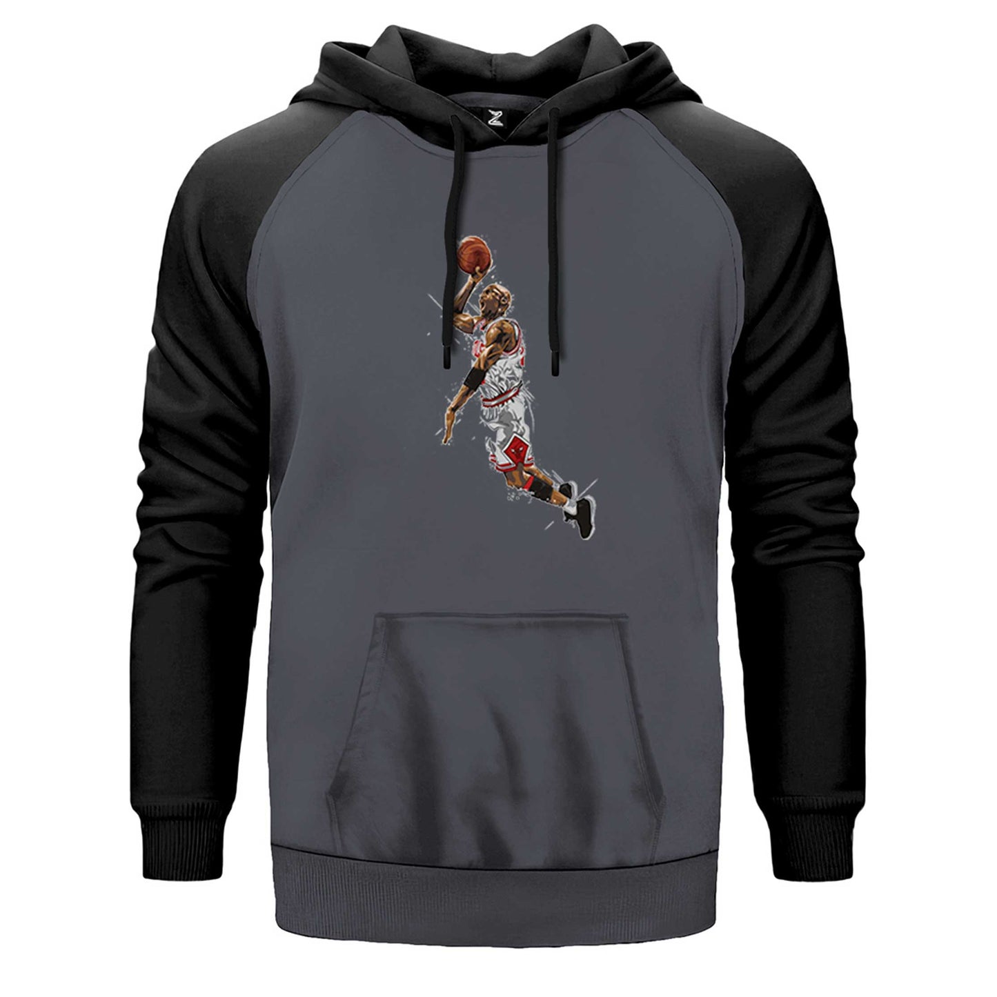 Micheal Jordan Attempt Çift Renk Reglan Kol Sweatshirt