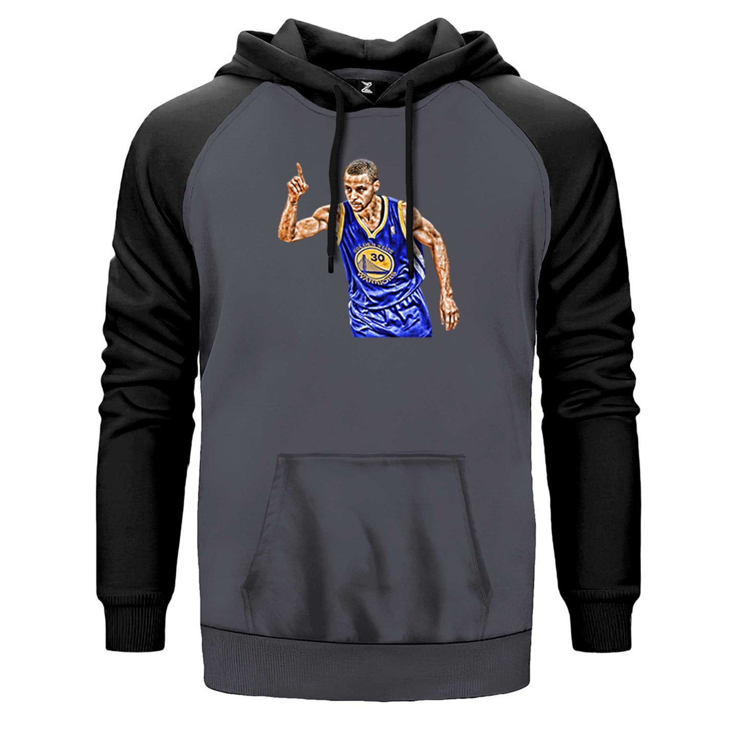 Stephen Curry 30 Warriors Çift Renk Reglan Kol Sweatshirt