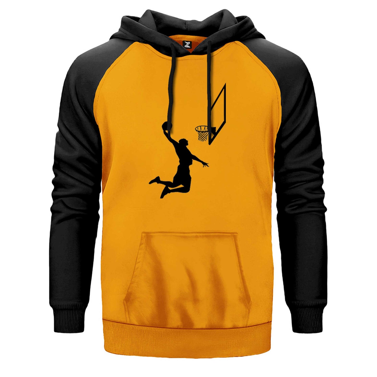 Basketball Smack Silhouette Çift Renk Reglan Kol Sweatshirt