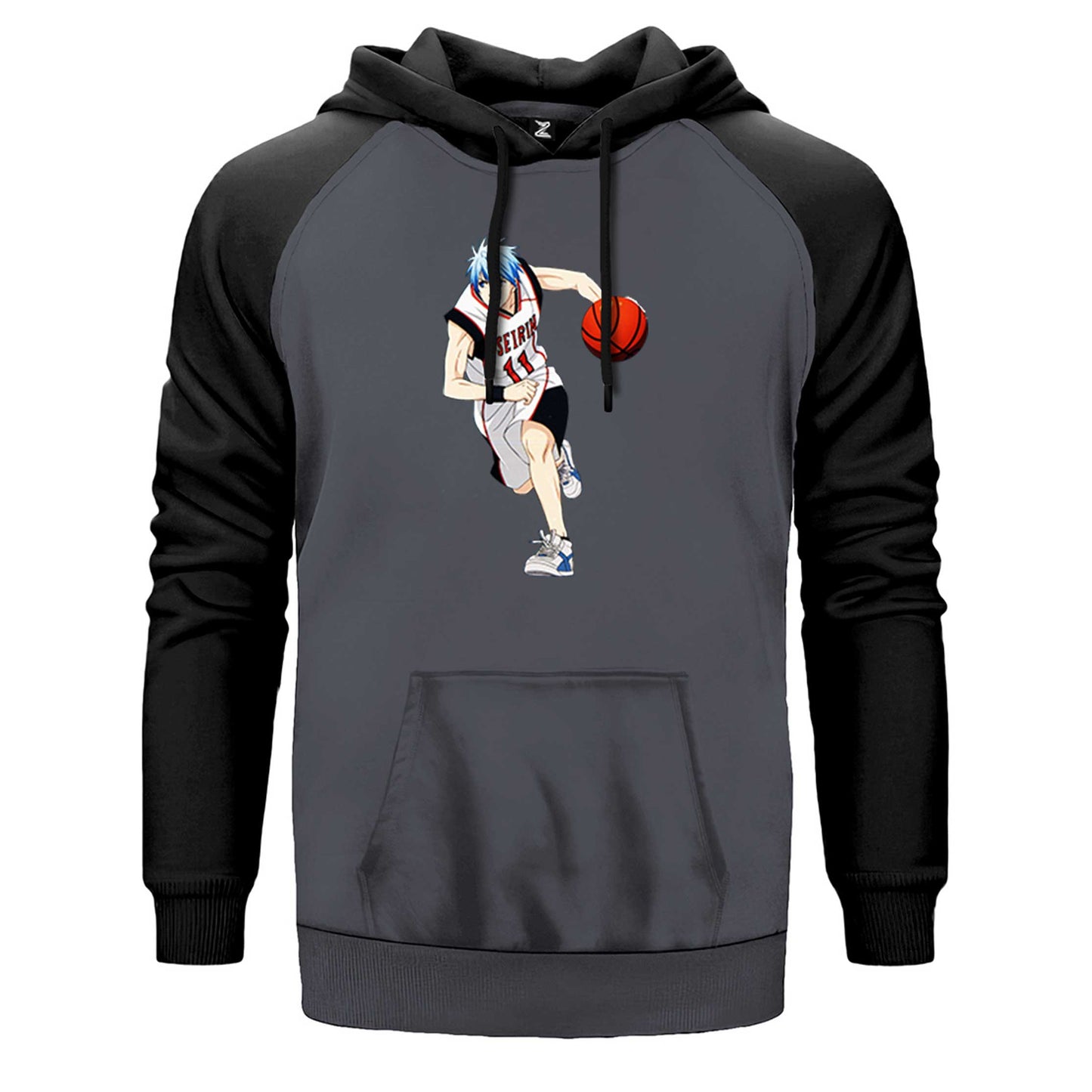 Baller Anime Seirin Çift Renk Reglan Kol Sweatshirt