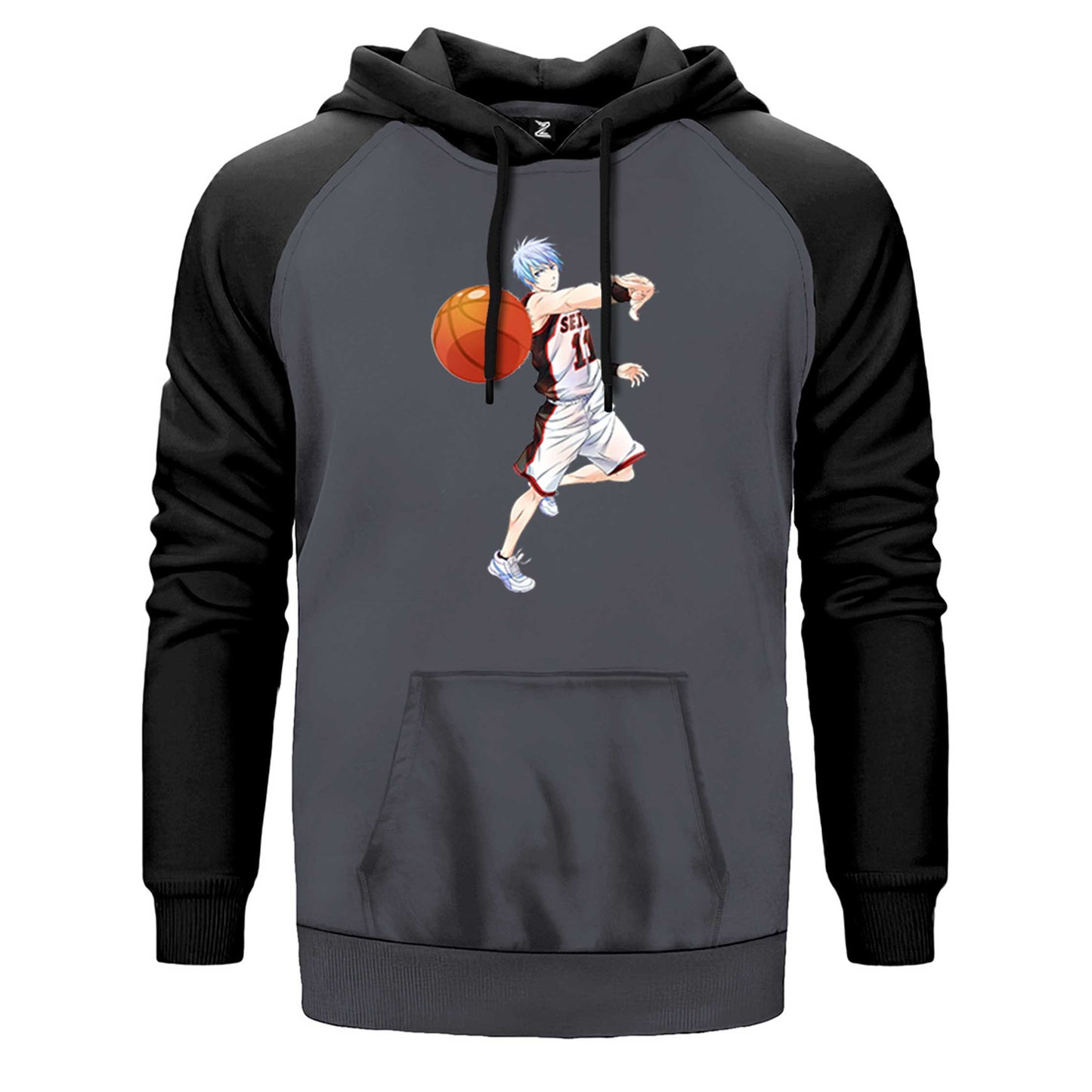 Baller Blue Anime Pass Çift Renk Reglan Kol Sweatshirt