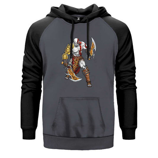 God Of War Kratos Savaşçı Çift Renk Reglan Kol Sweatshirt