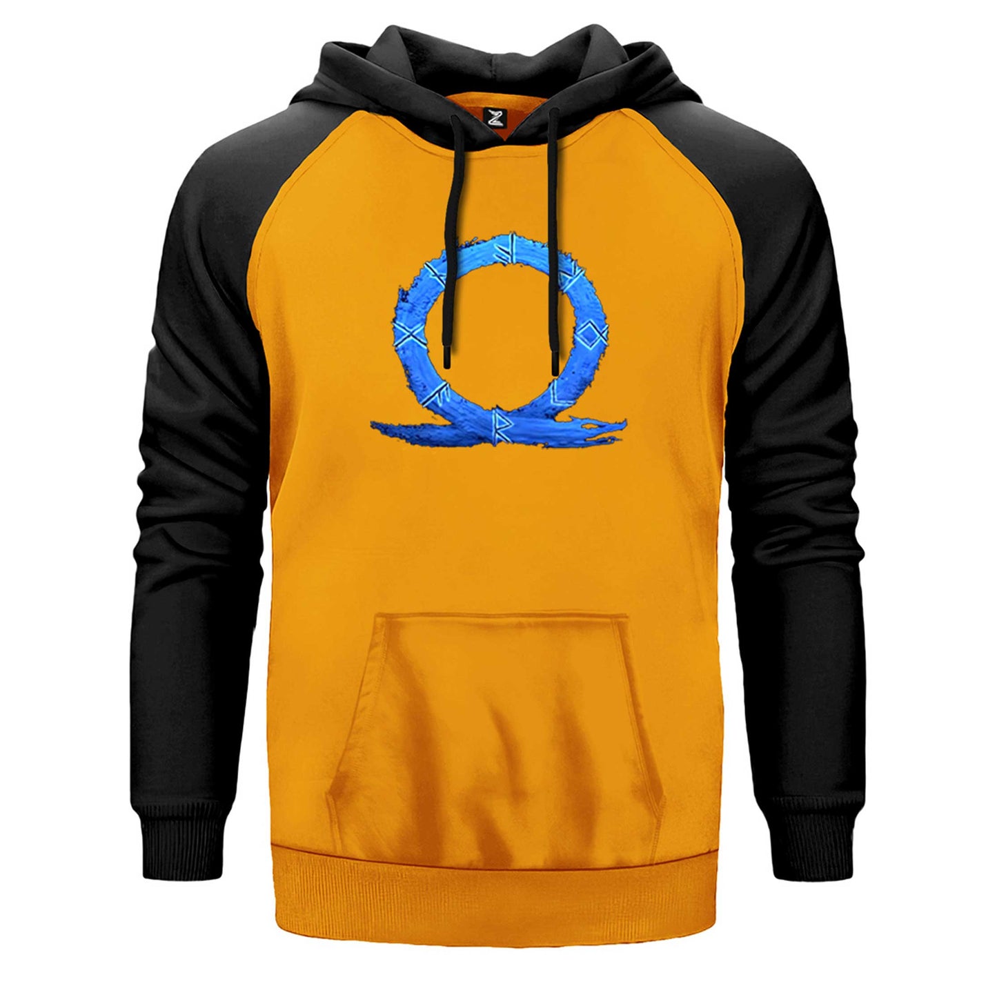 God of War Ragnarok Blue Logo Çift Renk Reglan Kol Sweatshirt