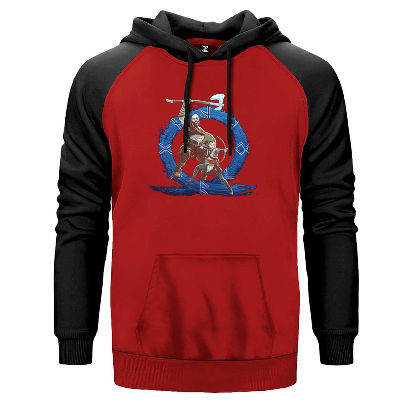 God Of War Ragnarok Kratos Atreus Cartoon Çift Renk Reglan Kol Sweatshirt