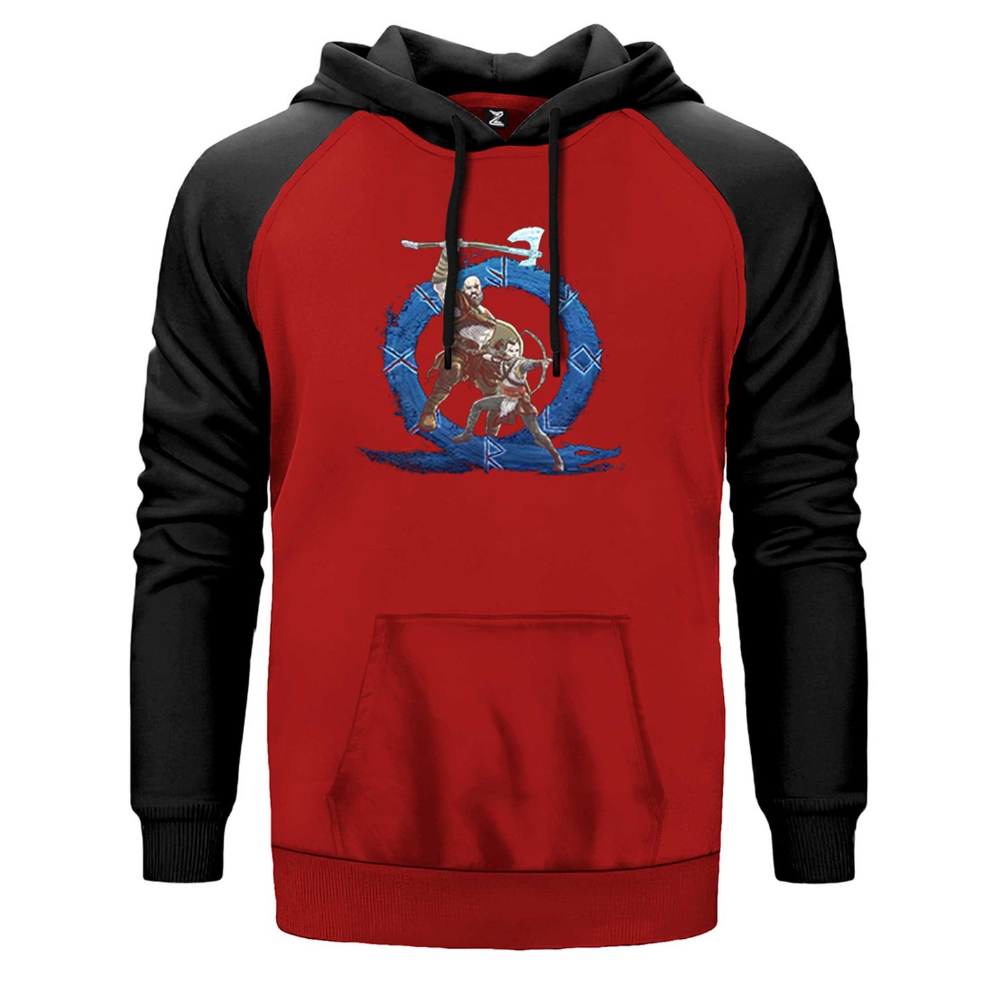 God Of War Ragnarok Kratos Atreus Cartoon Çift Renk Reglan Kol Sweatshirt