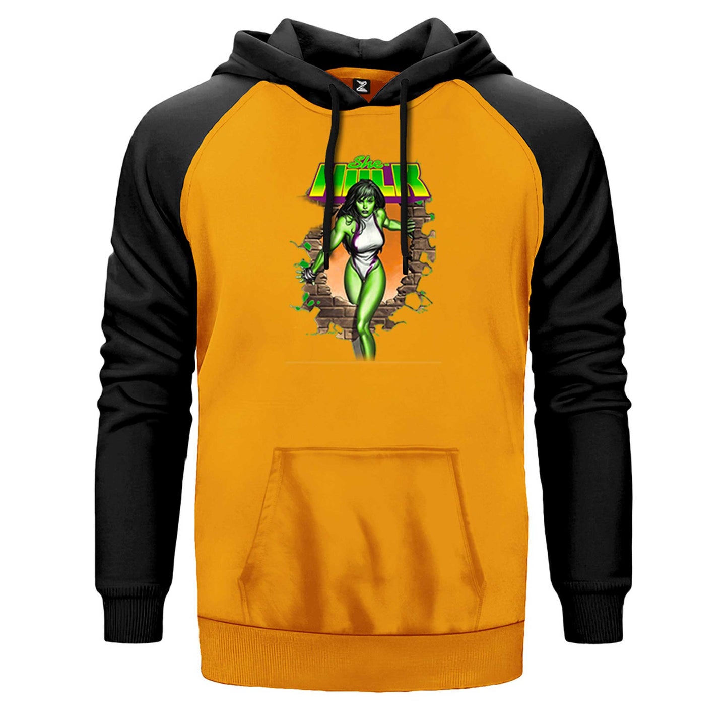 She Hulk Duvar Çift Renk Reglan Kol Sweatshirt