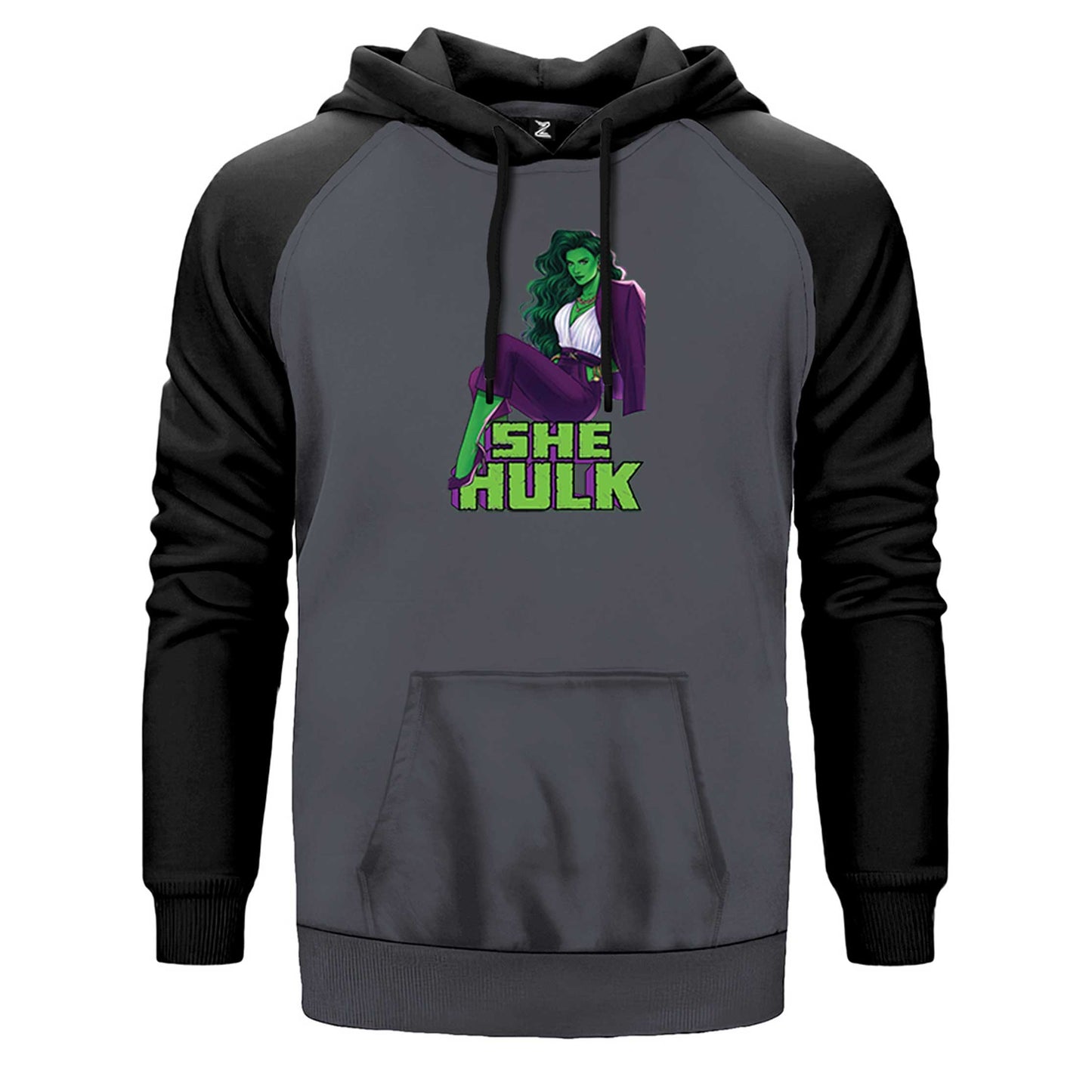 She Hulk Digital Çift Renk Reglan Kol Sweatshirt