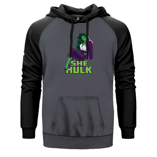 She Hulk Digital Çift Renk Reglan Kol Sweatshirt