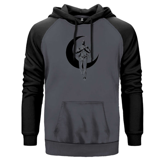 Moon Knight Sketch Çift Renk Reglan Kol Sweatshirt