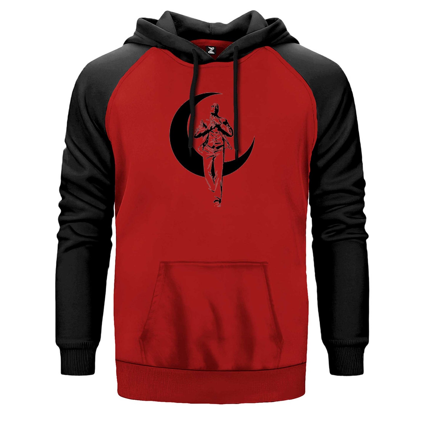 Moon Knight Sketch Çift Renk Reglan Kol Sweatshirt