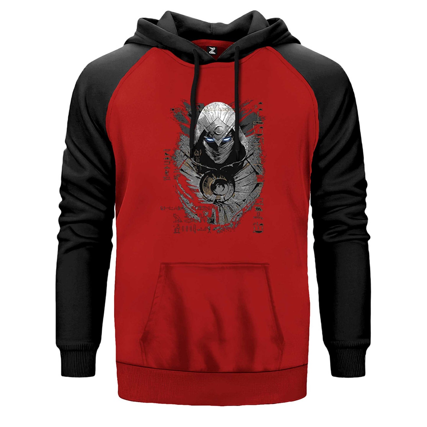 Moon Knight Warrios Face Çift Renk Reglan Kol Sweatshirt