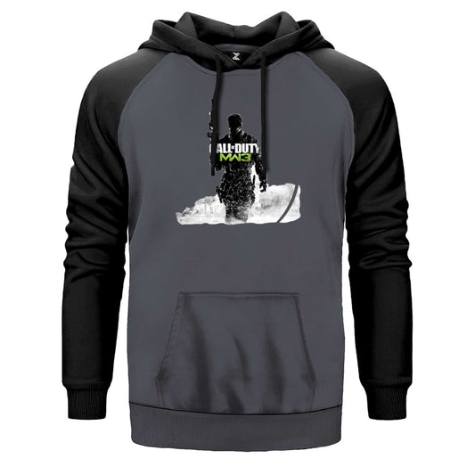 Call Of Duty Silhouette M3 Çift Renk Reglan Kol Sweatshirt