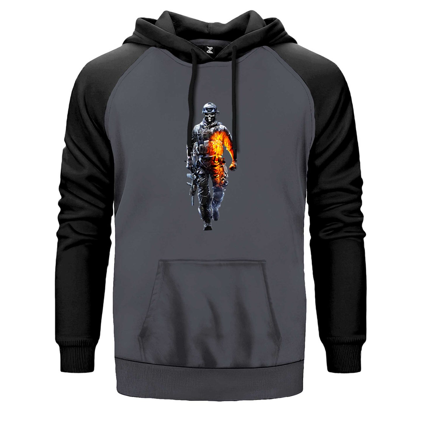 Call Of Duty Skull Warrior Çift Renk Reglan Kol Sweatshirt