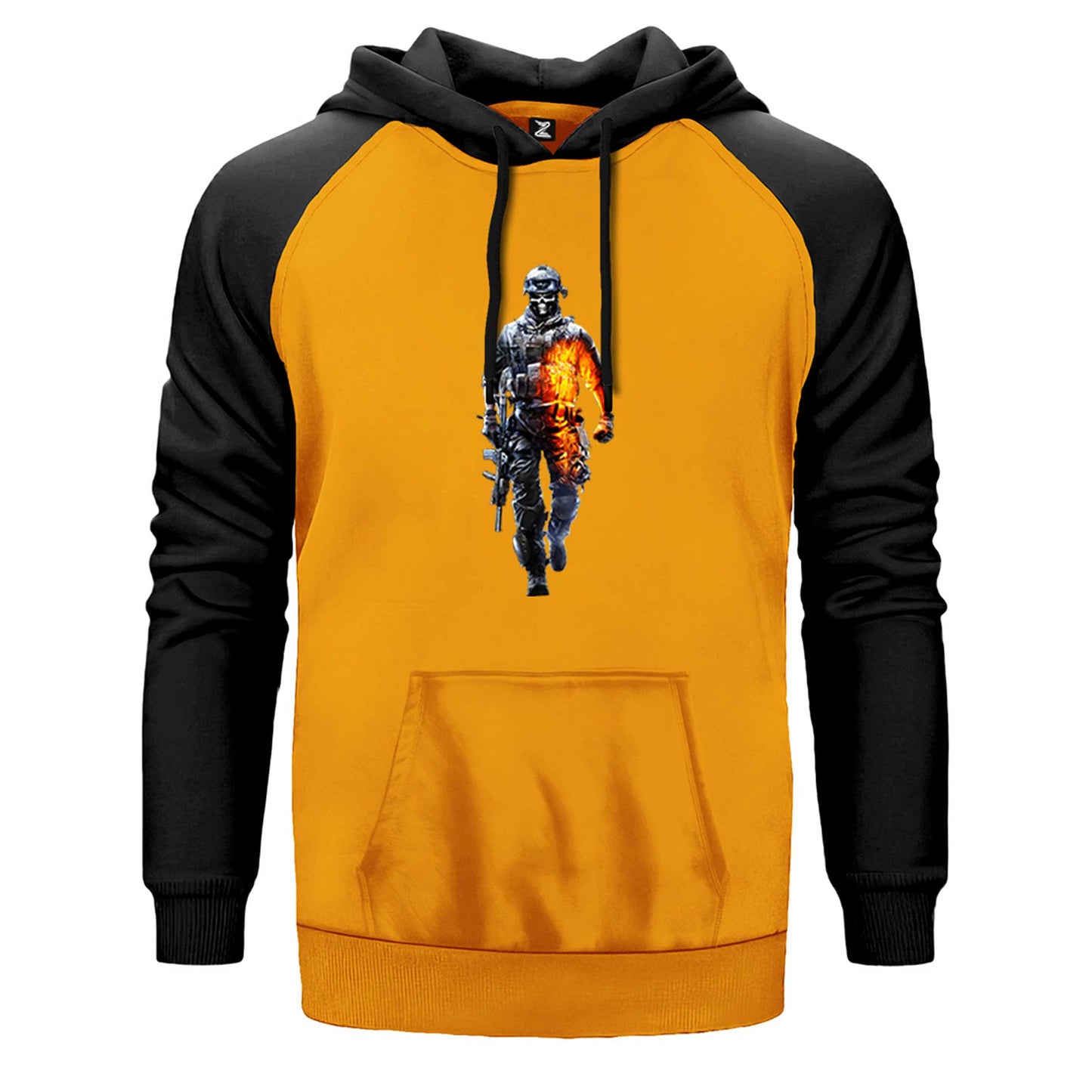 Call Of Duty Skull Warrior Çift Renk Reglan Kol Sweatshirt