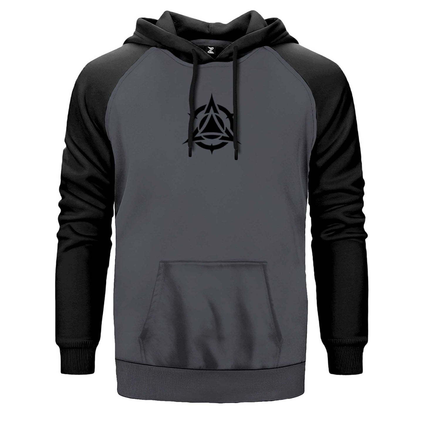 Black Triangle Circle Çift Renk Reglan Kol Sweatshirt