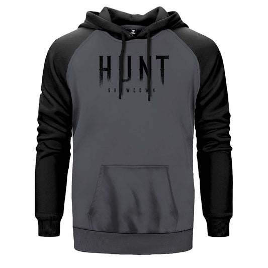 Hunt Showdown Black Text Çift Renk Reglan Kol Sweatshirt