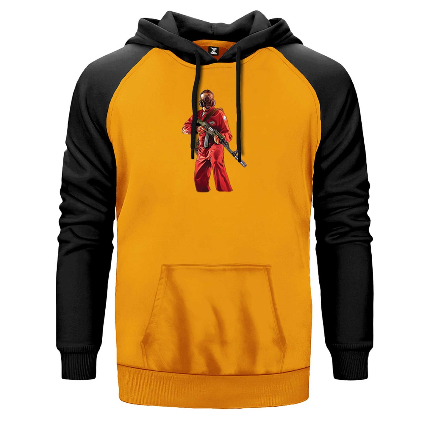 GTA Robber In Red Suit Man Çift Renk Reglan Kol Sweatshirt