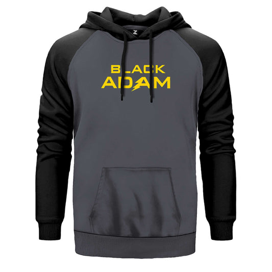 Black Adam Yellow Text Çift Renk Reglan Kol Sweatshirt