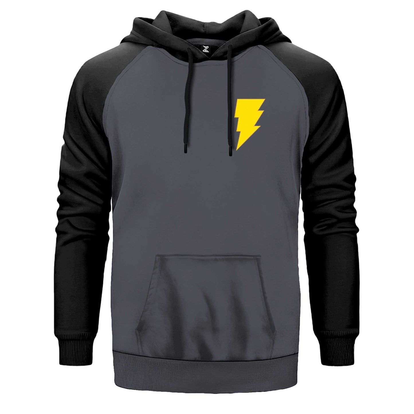 Black Adam Yellow Logo Çift Renk Reglan Kol Sweatshirt