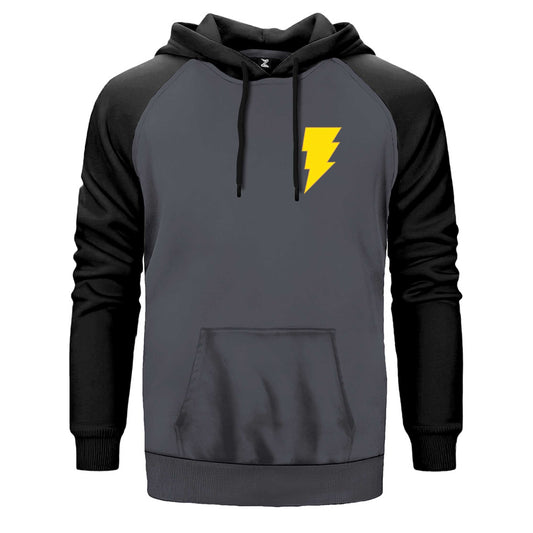 Black Adam Yellow Logo Çift Renk Reglan Kol Sweatshirt