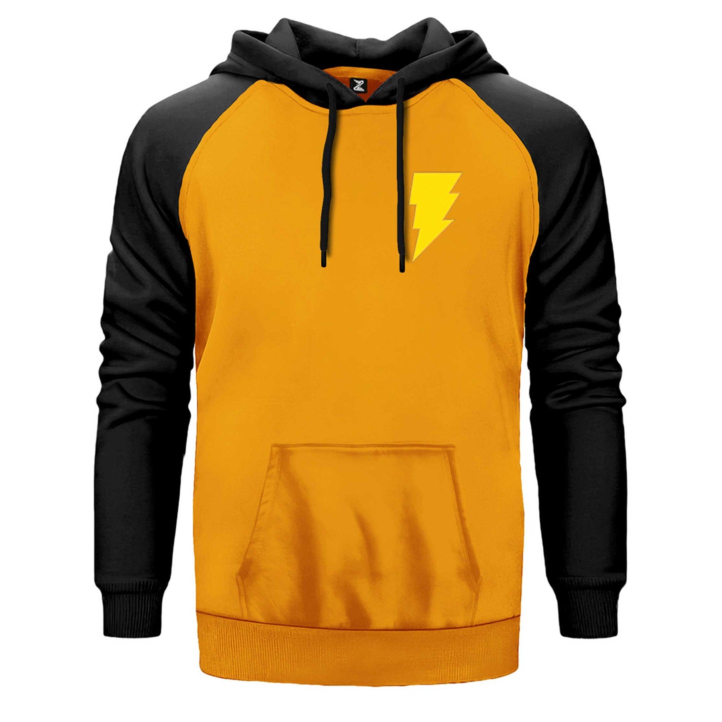 Black Adam Yellow Logo Çift Renk Reglan Kol Sweatshirt