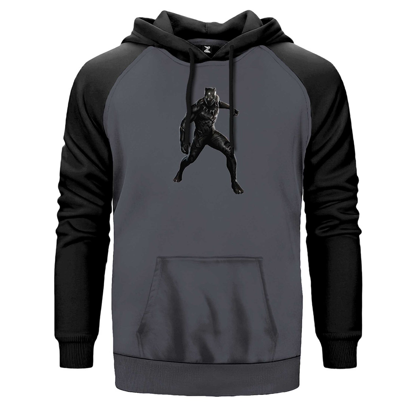 Black Panter Silhouette Çift Renk Reglan Kol Sweatshirt