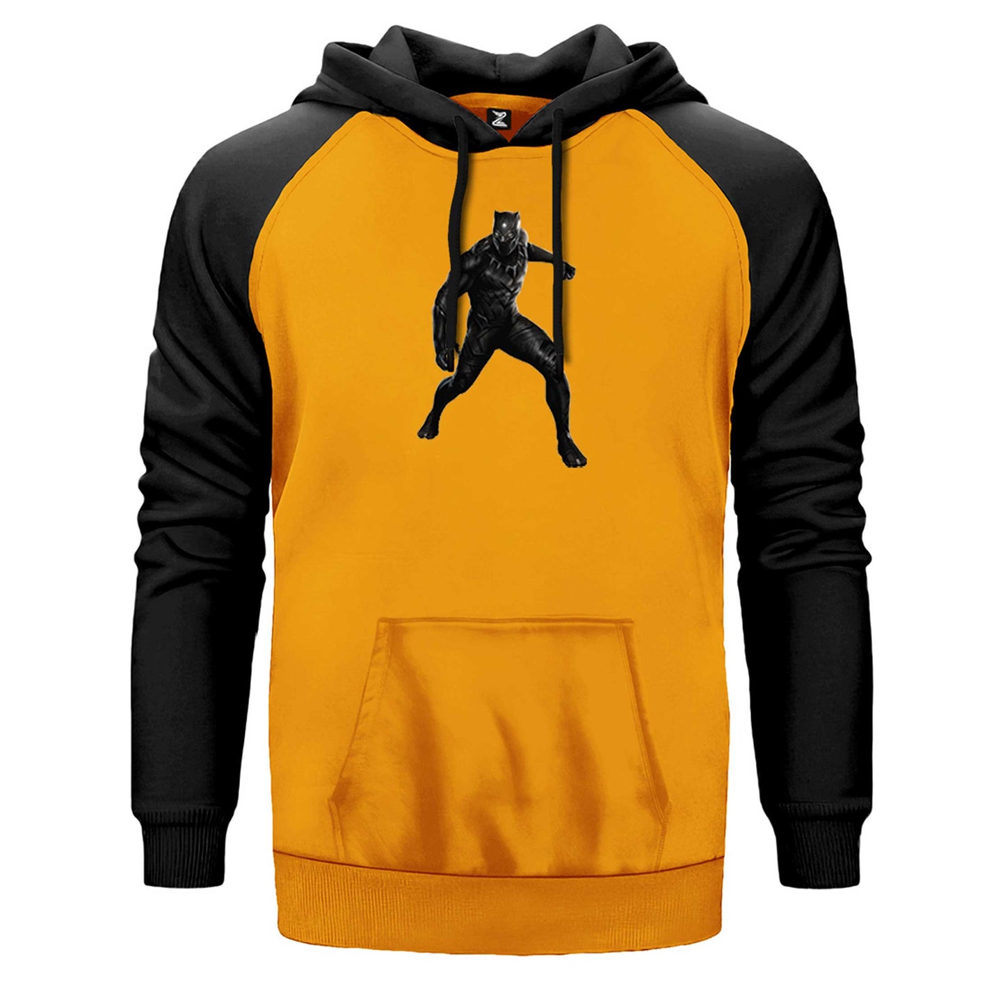 Black Panter Silhouette Çift Renk Reglan Kol Sweatshirt