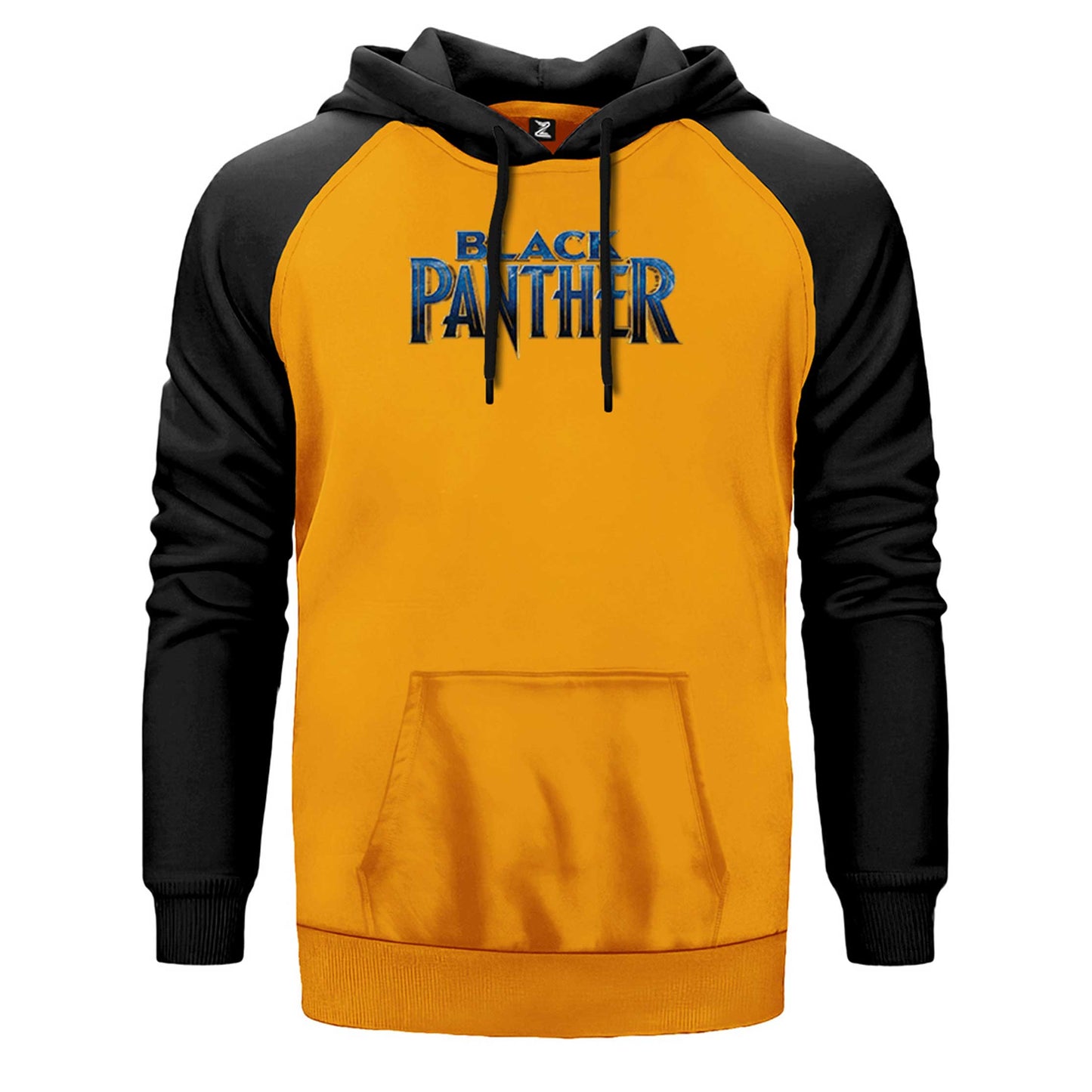 Black Panter Blue Text Çift Renk Reglan Kol Sweatshirt