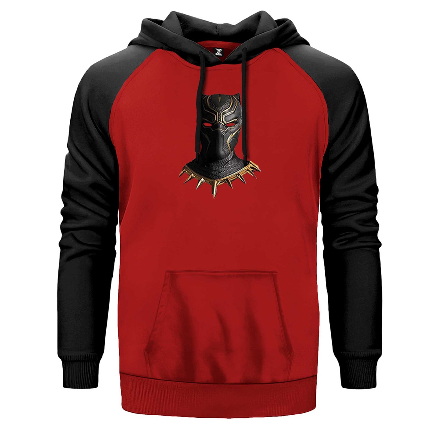 Black Panter Face Çift Renk Reglan Kol Sweatshirt